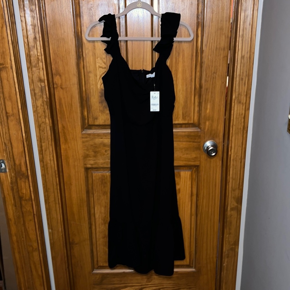 Black midi dress